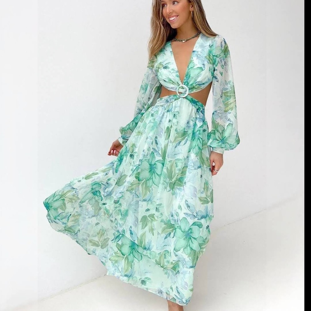 Floral chiffon dress